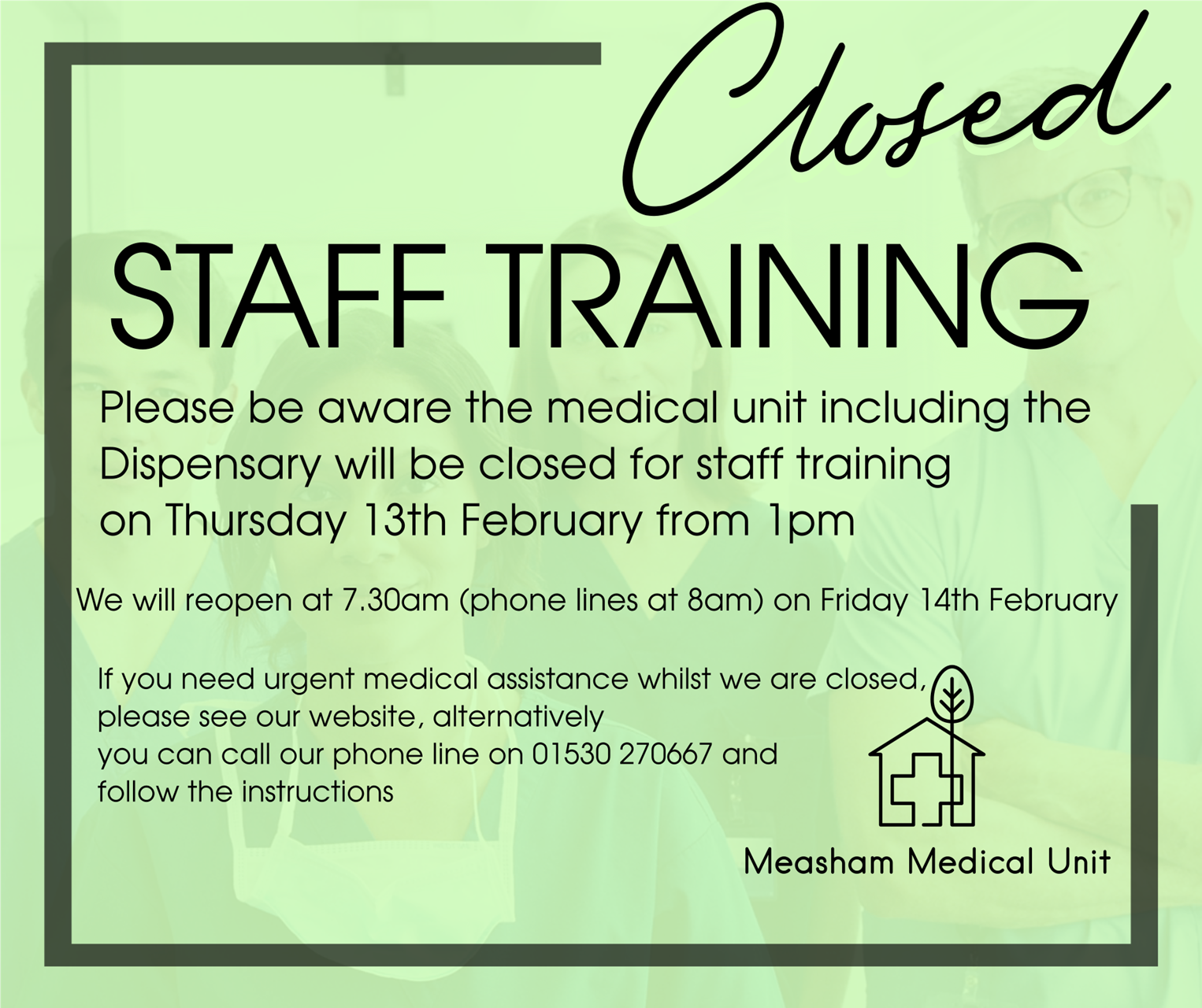 STAFF TRAINING FEB